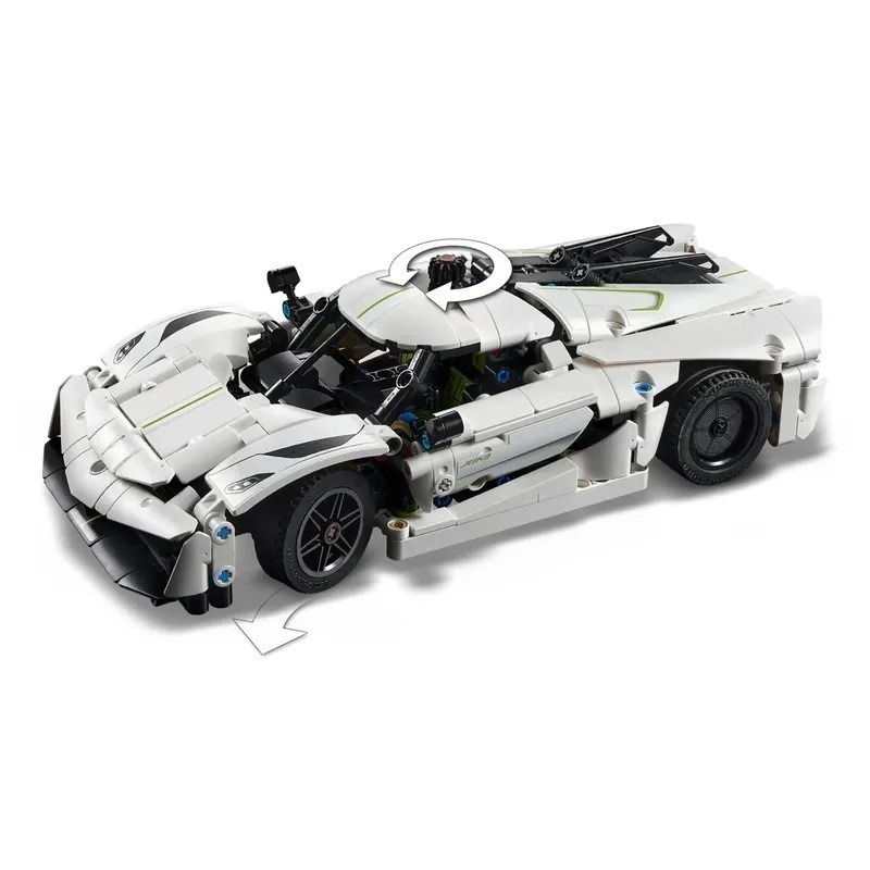 {全新} LEGO 樂高 白色極致超跑 科技系列 42184 Koenigsegg Jesko Absolut-細節圖3