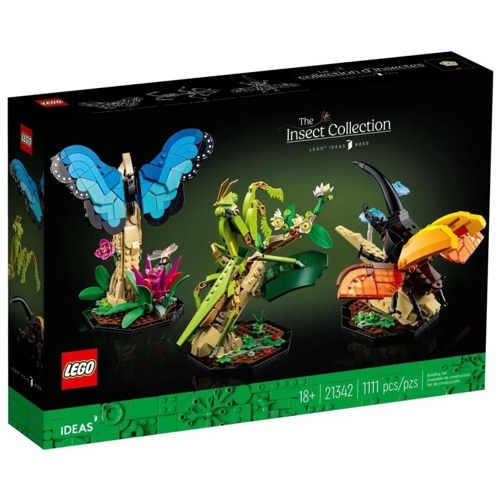 可刷卡 {全新} LEGO 21342 昆蟲集錦 The Insect Collection 蝴蝶 大兜蟲 螳螂-細節圖4