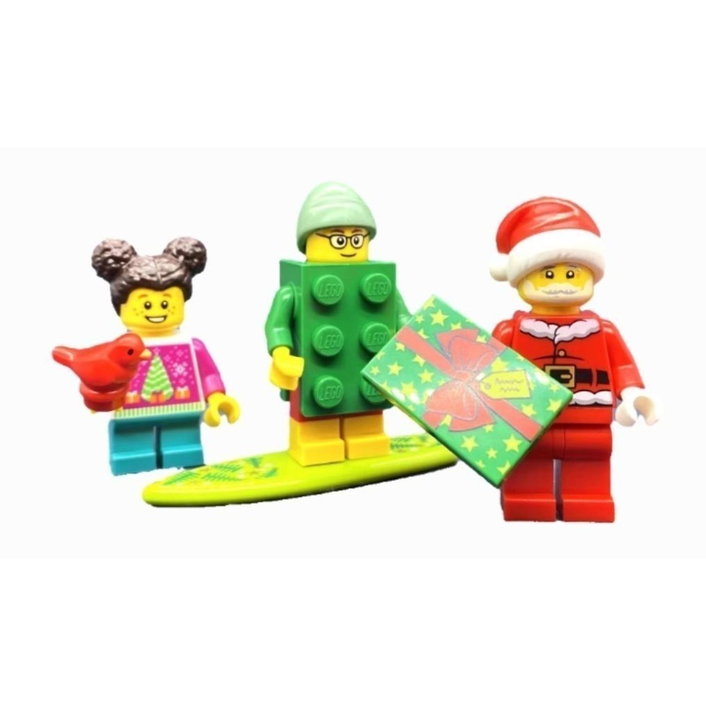 2024年 {全新} LEGO 樂高 聖誕節 BAM 聖誕老人 磚塊人 沖浪板-細節圖3