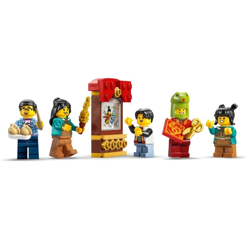 可超取付款 {全新} LEGO 樂高 80116 福來運轉燈 新年 蛇年人偶 Trotting Lantern-細節圖4