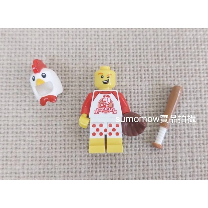{全新} LEGO 樂高 動物人 棒球雞 BAM 球棒 公雞人-細節圖2