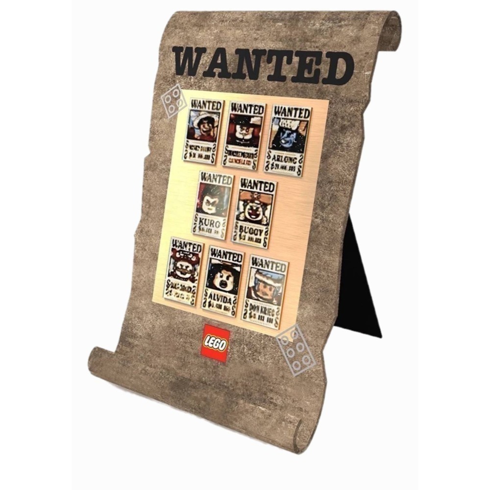 {全新} LEGO 航海王 懸賞令 展示架 出自75639 75640 海賊王 魯夫 鷹眼-規格圖1