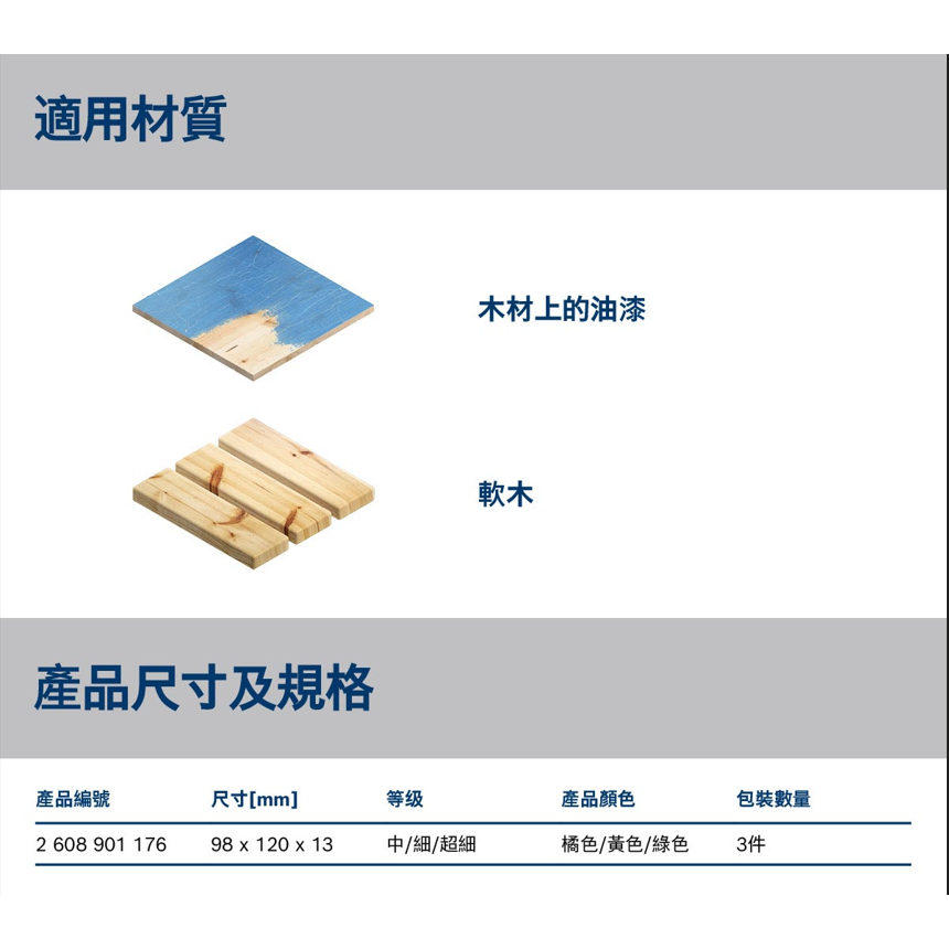 <含稅>BOSCH博世 超耐久海綿砂紙扁形三件套裝組-細節圖5
