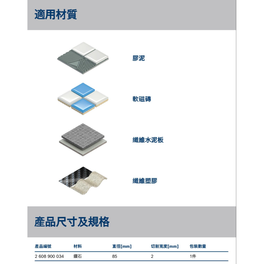 <含稅>BOSCH博世 超耐久ACZ 85 RD4鑽石半圓鋸-細節圖5