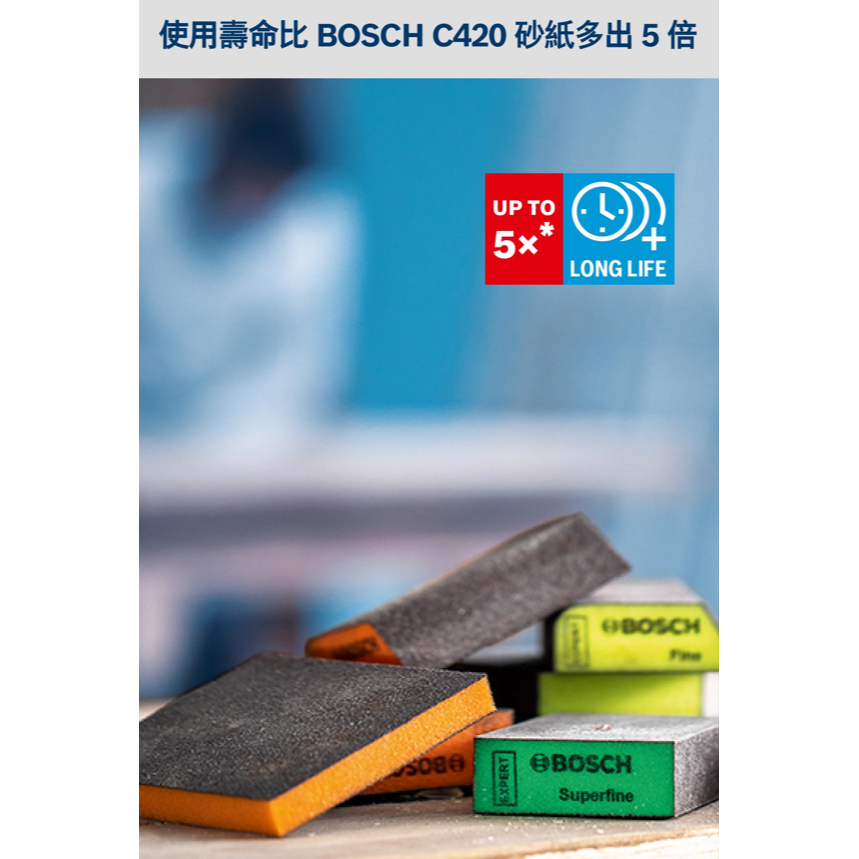 <含稅>BOSCH博世 超耐久方型細海綿砂紙-細節圖2