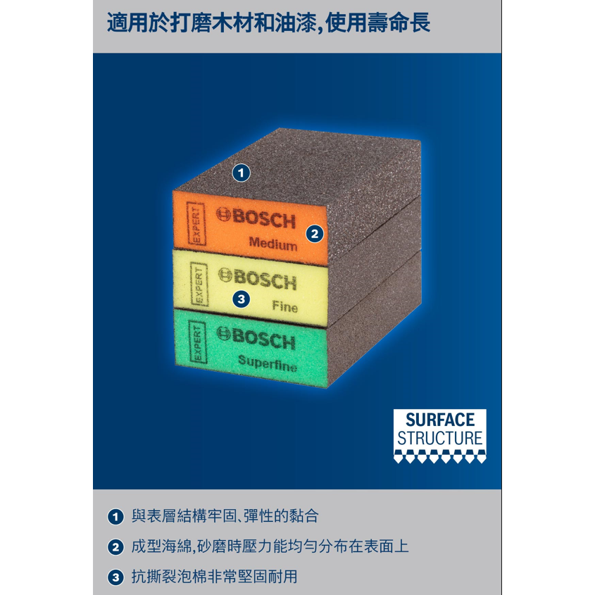 <含稅>BOSCH博世 超耐久方型細海綿砂紙-細節圖3