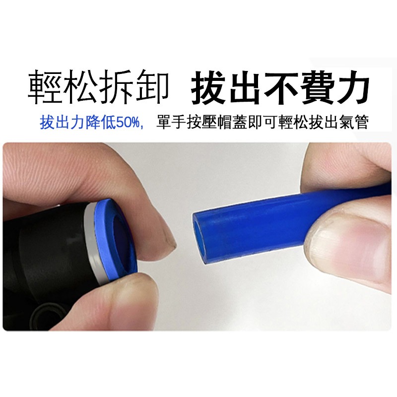 PU氣管快速接頭 PU直通不變徑氣動接頭 快插快拔接頭 氣動接頭6 8 10 12 16 mm{QD1001} #氣動-細節圖6