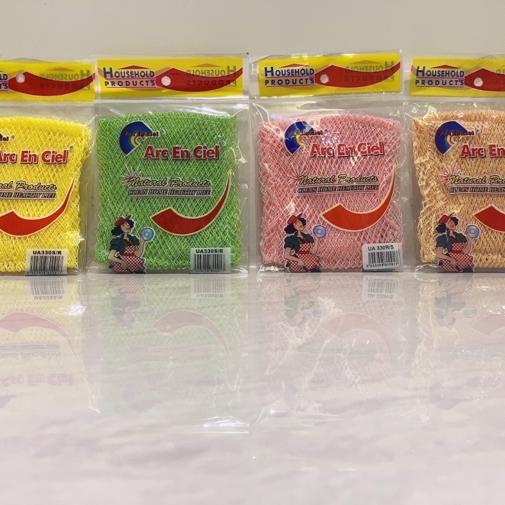 現貨 買十送一 ARC彩虹漁網刷 省力清潔 不沾鍋適用 洗碗刷 馬來西亞洗碗布 多用途清潔刷 洗鍋菜瓜布 多用途網布-細節圖3