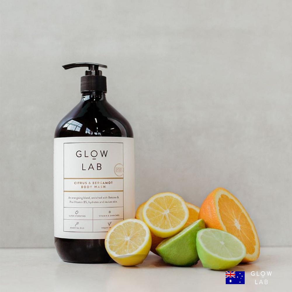 紐西蘭GLOW LAB 植物精油沐浴露900ml-大黃玫瑰/佛手柑橘/椰子檀香-細節圖2