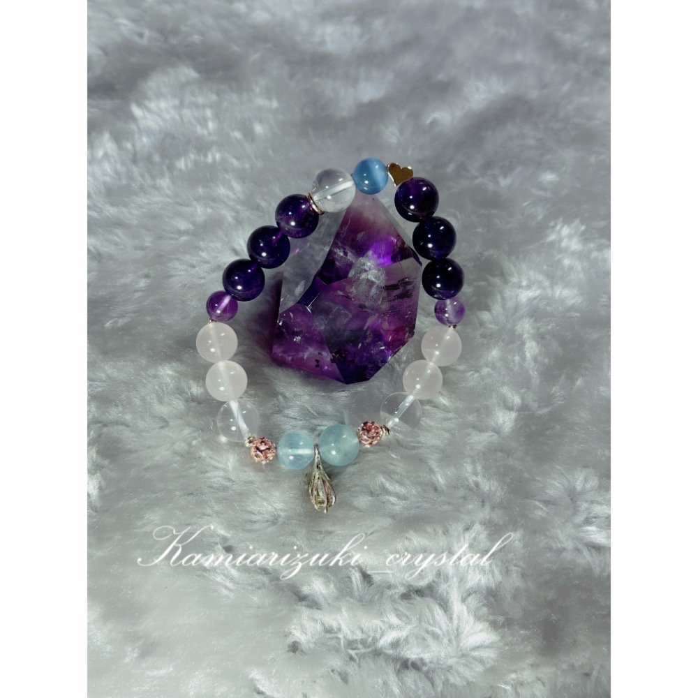 ［已保留勿下］微水晶能量陪伴🌿二創 戀與深空 祁煜 設計款水晶手串-細節圖2