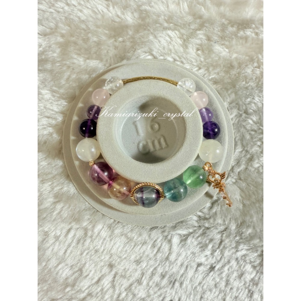 ［十月水晶］微水晶陪伴🌿獨角獸之心🦄 獨角獸螢石、白月光、烏拉圭紫水晶、薰衣草紫水晶、西柚粉晶、白水晶-細節圖3