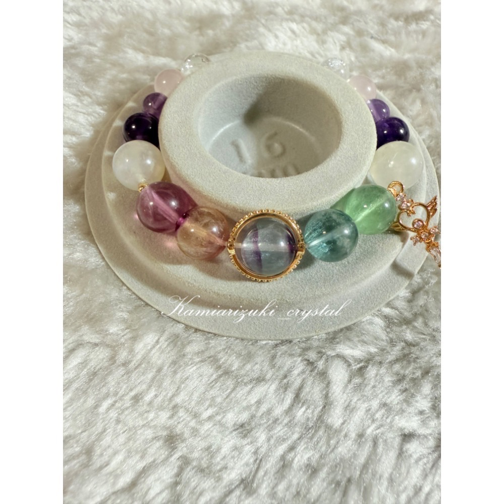 ［十月水晶］微水晶陪伴🌿獨角獸之心🦄 獨角獸螢石、白月光、烏拉圭紫水晶、薰衣草紫水晶、西柚粉晶、白水晶-細節圖4