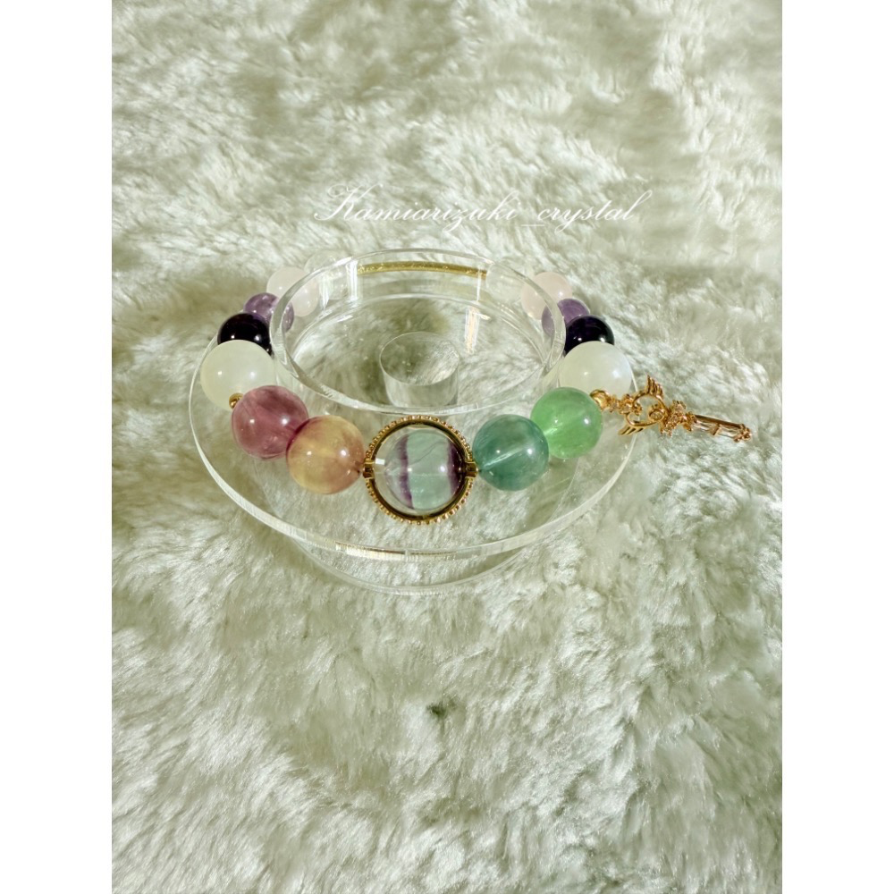 ［十月水晶］微水晶陪伴🌿獨角獸之心🦄 獨角獸螢石、白月光、烏拉圭紫水晶、薰衣草紫水晶、西柚粉晶、白水晶-細節圖5