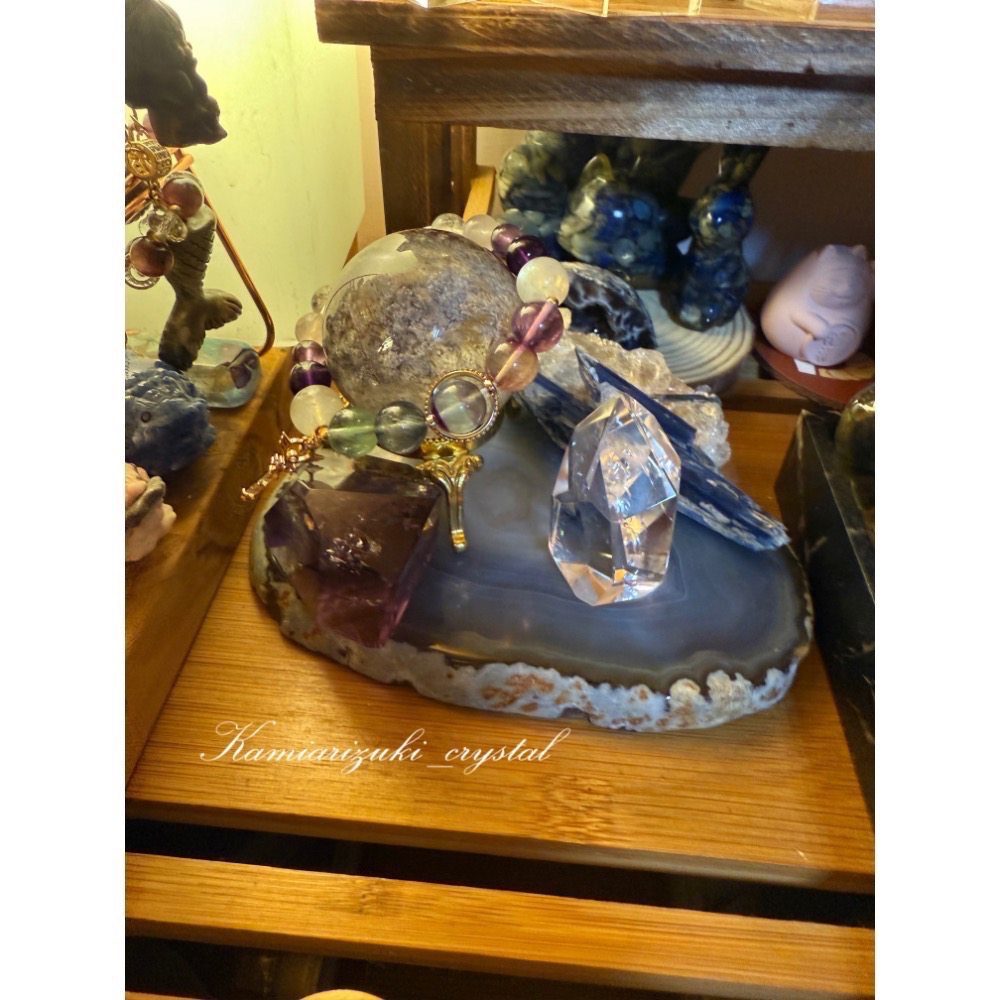 ［十月水晶］微水晶陪伴🌿獨角獸之心🦄 獨角獸螢石、白月光、烏拉圭紫水晶、薰衣草紫水晶、西柚粉晶、白水晶-細節圖6