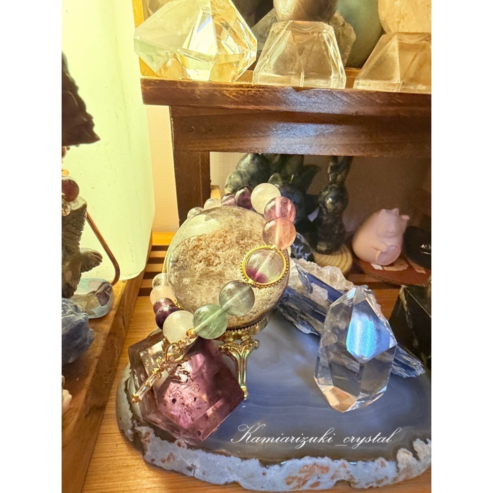 ［十月水晶］微水晶陪伴🌿獨角獸之心🦄 獨角獸螢石、白月光、烏拉圭紫水晶、薰衣草紫水晶、西柚粉晶、白水晶-細節圖7