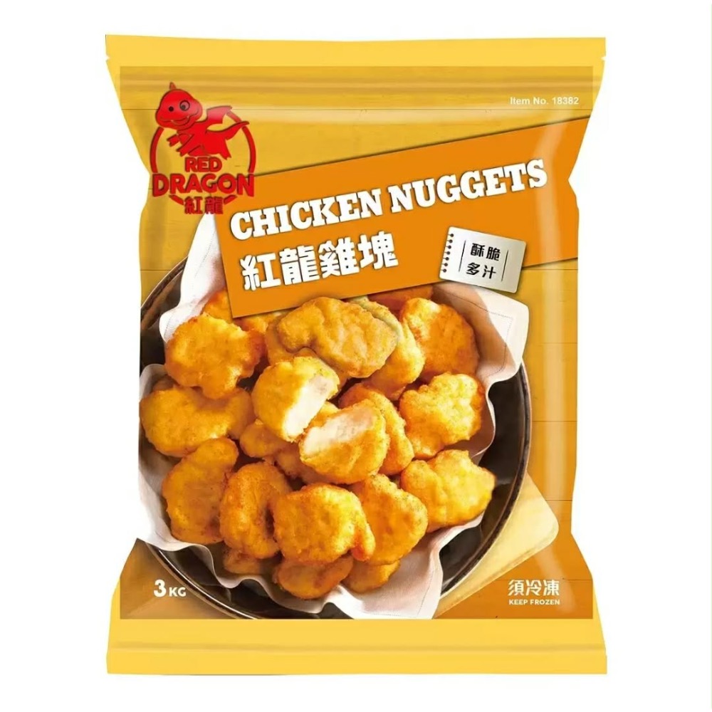 好市多  熱銷  紅龍雞塊 1公斤裝-規格圖1