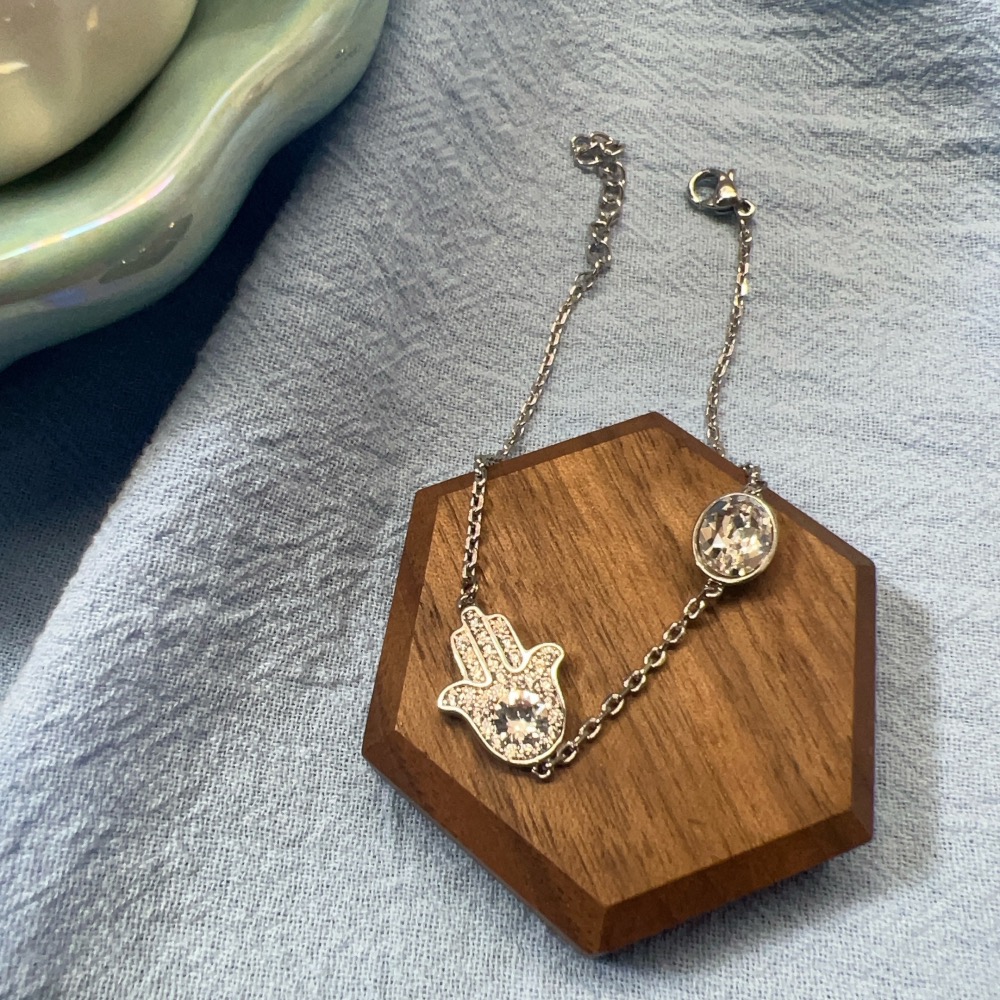 680輕珠寶手鏈🌟施華洛世奇水晶元素 閃亮鋯石 歐美設計主流-細節圖5