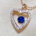 680輕珠寶項鍊💖紅的藍的·愛心鋯石-規格圖3