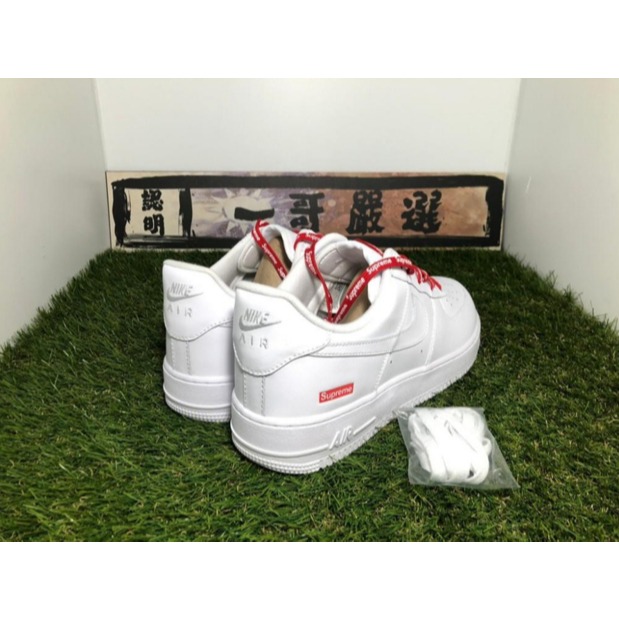 一哥 SUPREME X NIKE Air Force 1 聯名 白 全白 白色 簡約 籃球鞋 CU9225-100-細節圖3