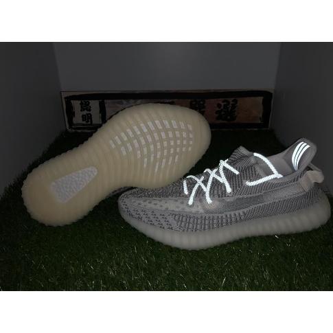 【一哥嚴選】adidas YEEZY BOOST 350 V2 Static 天使 鞋帶 反光 慢跑 男女 EF2905-細節圖4