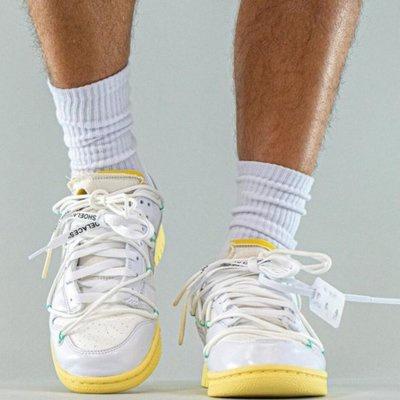 【一哥嚴選】Off White x Nike Dunk Low 01 of 50 聯名 1號 白銀 DM1602-127-細節圖5