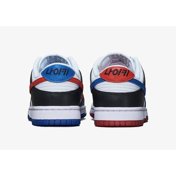 【一哥嚴選】Nike Dunk South Korea 韓國 鴛鴦 黑白 紅勾 藍勾 滑板鞋 DM7708-100-細節圖5