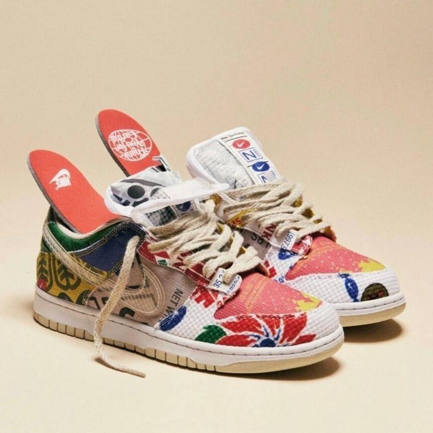 【一哥嚴選】Nike Dunk Low SP City Market 超級市場 購物袋 彩色 拼接 DA6125-900-細節圖7