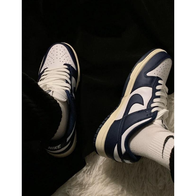 【一哥嚴選】Nike Dunk Low Vintage Navy 海軍藍 奶油底 深藍 復古 休閒 DD1503-115-細節圖6