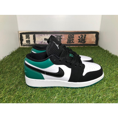 【一哥嚴選】NIKE Air Jordan 1 aj1 Mystic Green 低筒 黑綠脚趾 553558-113