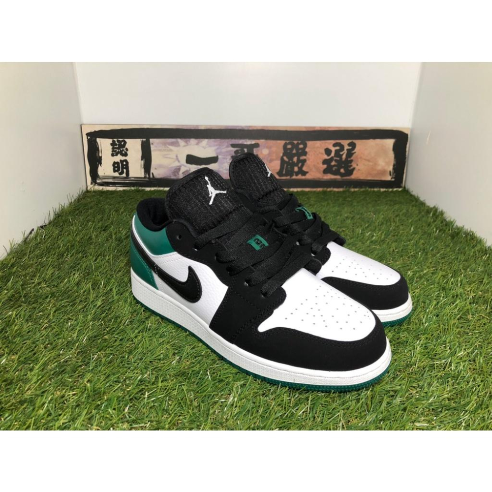 【一哥嚴選】NIKE Air Jordan 1 aj1 Mystic Green 低筒 黑綠脚趾 553558-113-細節圖3