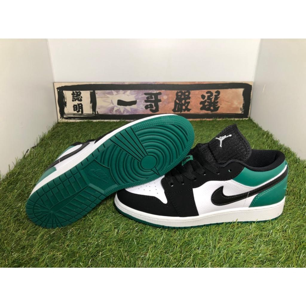 【一哥嚴選】NIKE Air Jordan 1 aj1 Mystic Green 低筒 黑綠脚趾 553558-113-細節圖5