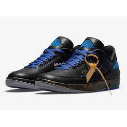 預購【一哥嚴選】Off-White x Air Jordan 2 Low Black 聯名 黑藍 DJ4375-004-細節圖3