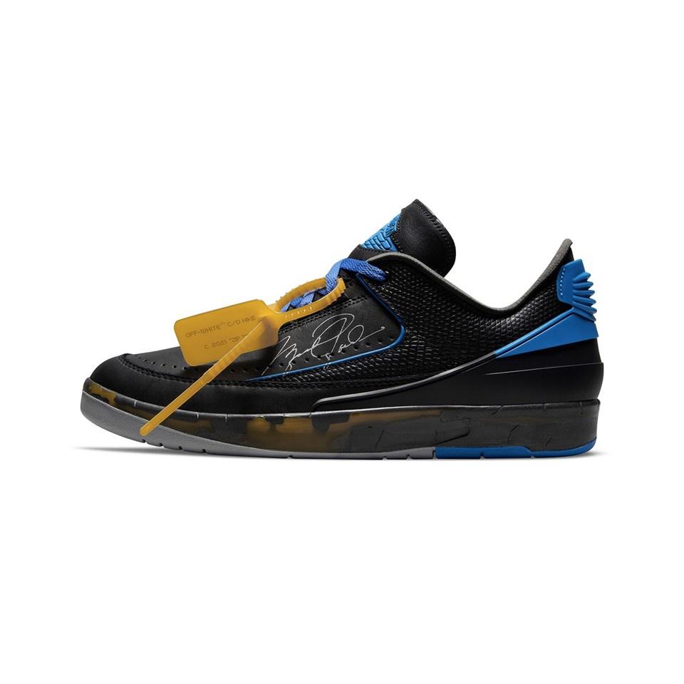 預購【一哥嚴選】Off-White x Air Jordan 2 Low Black 聯名 黑藍 DJ4375-004-細節圖5