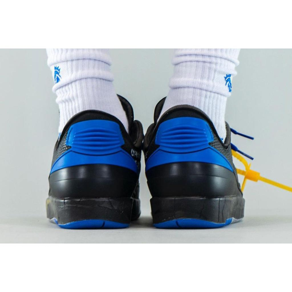 預購【一哥嚴選】Off-White x Air Jordan 2 Low Black 聯名 黑藍 DJ4375-004-細節圖6