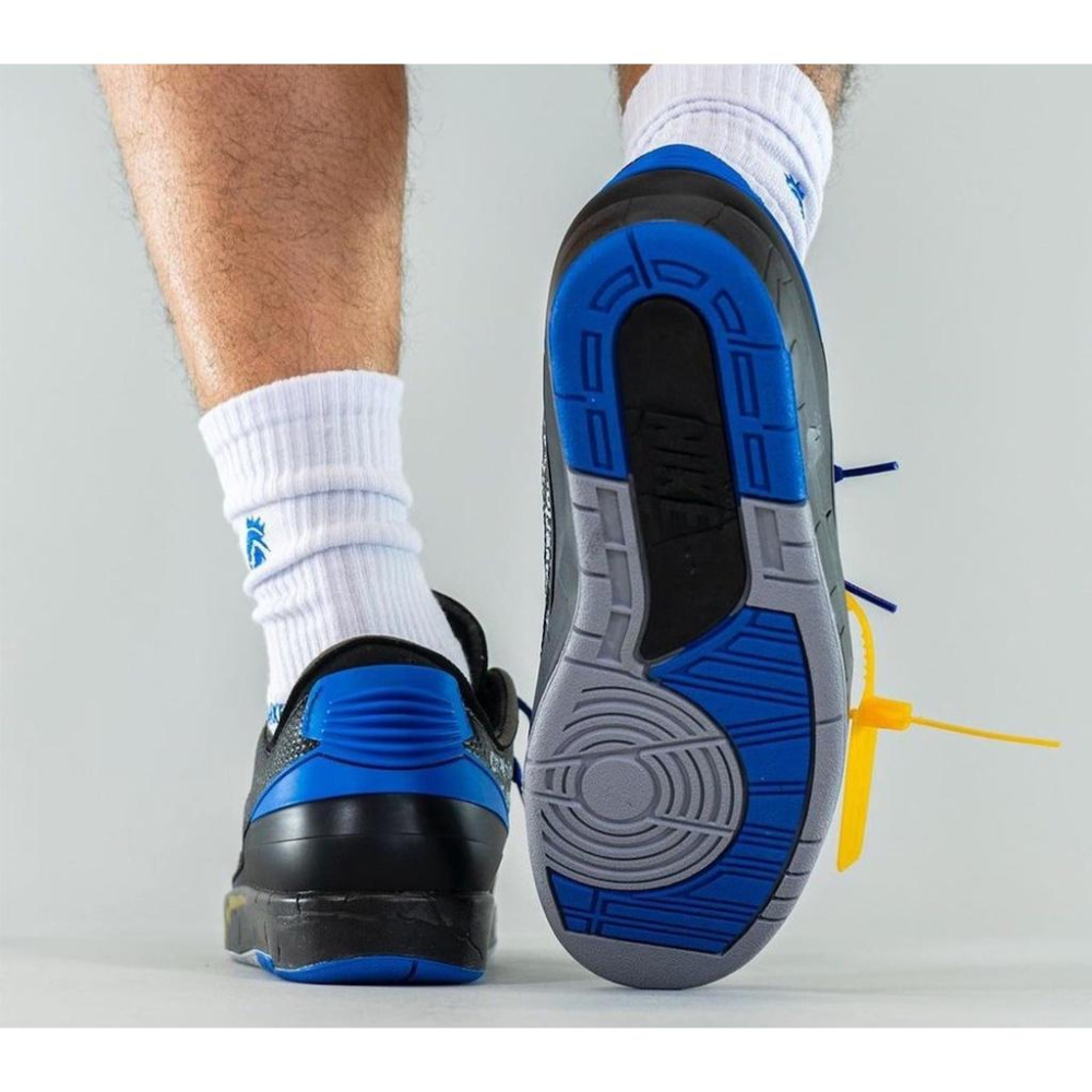預購【一哥嚴選】Off-White x Air Jordan 2 Low Black 聯名 黑藍 DJ4375-004-細節圖7