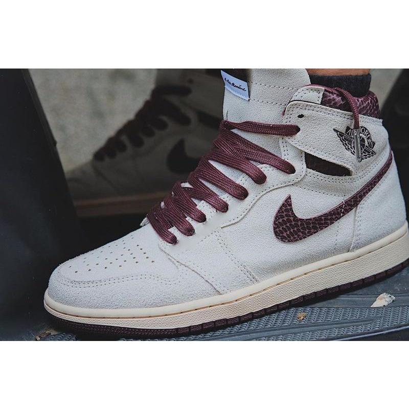 【一哥嚴選】A Ma Maniere x Air Jordan 1 High 聯名 蛇紋 高筒 DO7097-100-細節圖4