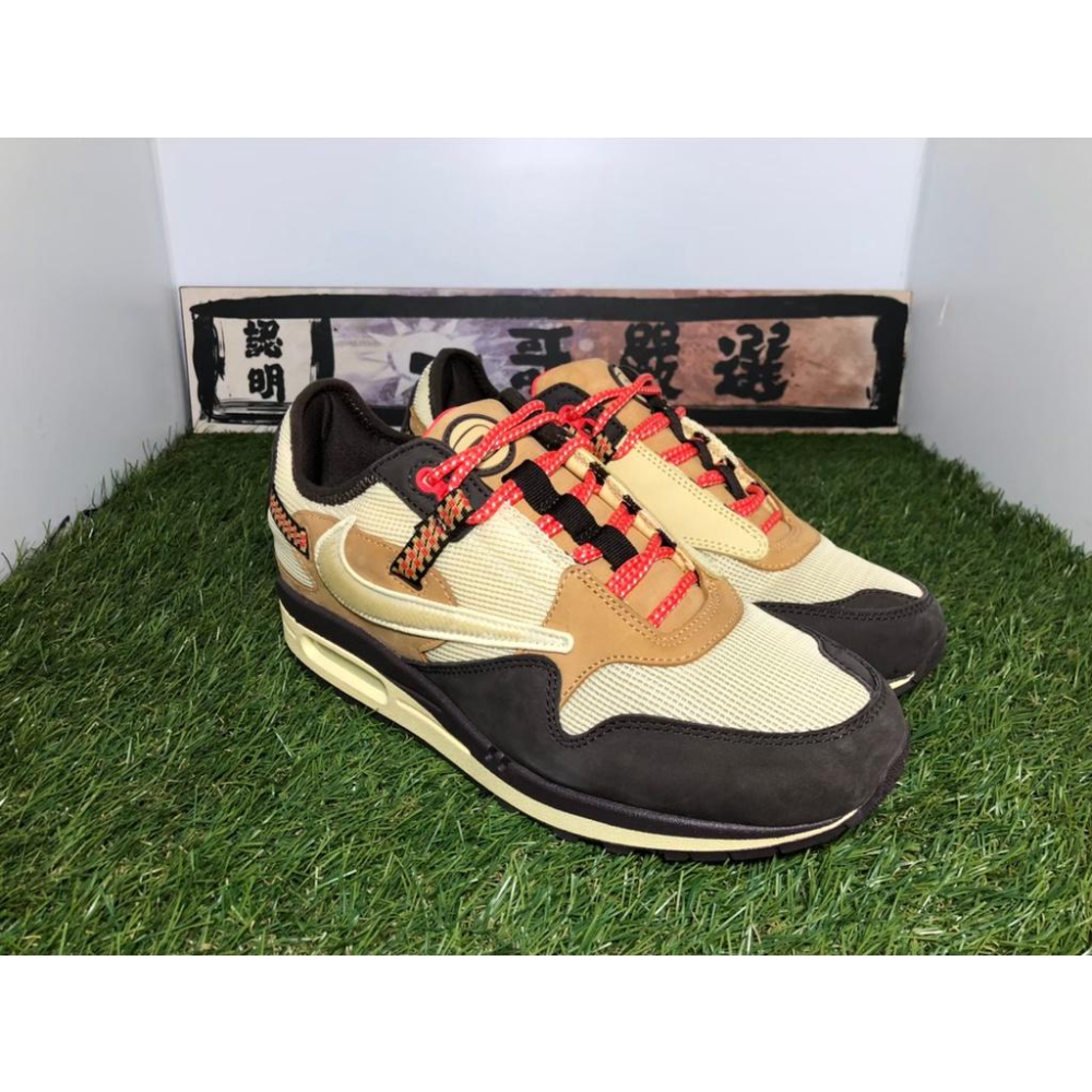 訂金【一哥嚴選】Travis Scott x Air Max 1 “Wheat” 聯名 咖啡 黃 DD9392-200-細節圖3