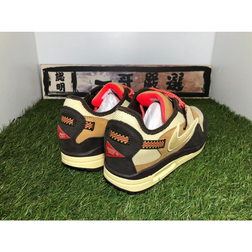 訂金【一哥嚴選】Travis Scott x Air Max 1 “Wheat” 聯名 咖啡 黃 DD9392-200-細節圖6