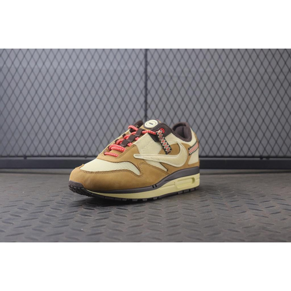 搶先預購【一哥嚴選】Travis Scott Air Max 1 聯名 反勾 咖啡 黄 男女 DD9392-701-細節圖3