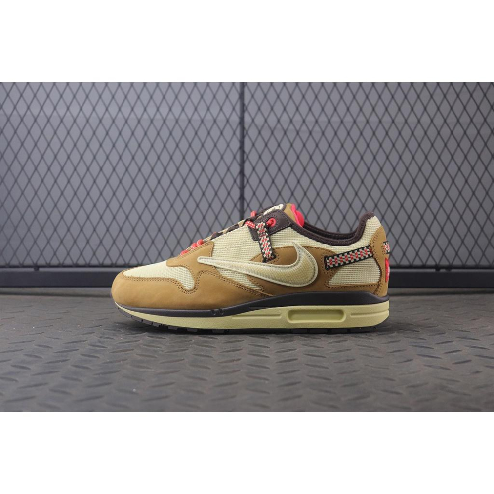 搶先預購【一哥嚴選】Travis Scott Air Max 1 聯名 反勾 咖啡 黄 男女 DD9392-701-細節圖6