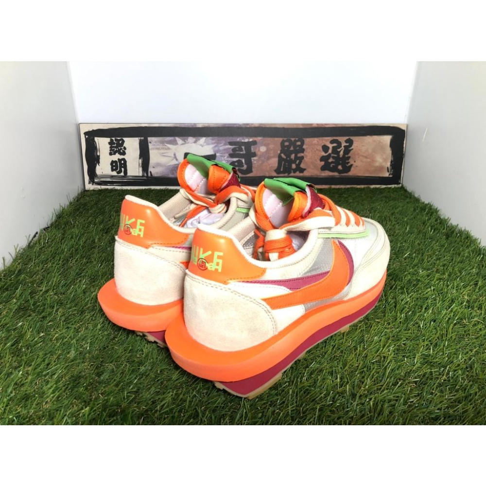 【一哥嚴選】Clot x Sacai x Nike LDWaffle 三方聯名 解構 米白 橘勾 DH1347-100-細節圖7