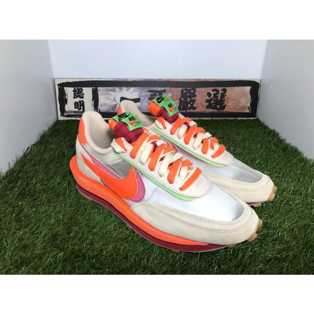 【一哥嚴選】Clot x Sacai x Nike LDWaffle 三方聯名 解構 米白 橘勾 DH1347-100-細節圖9