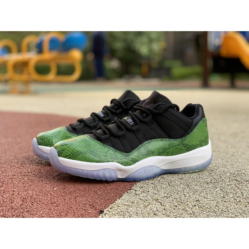 【一哥嚴選】Nike Air Jordan 11 AJ11 黑 白 綠 青蛇 綠蛇 蛇紋 男女鞋 528895-033-細節圖2