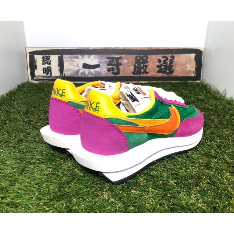 訂金【一哥嚴選】Sacai x Nike LDV Waffle 聯名 解構 網面 透氣 綠 黃 紅 BV0073-301-細節圖4