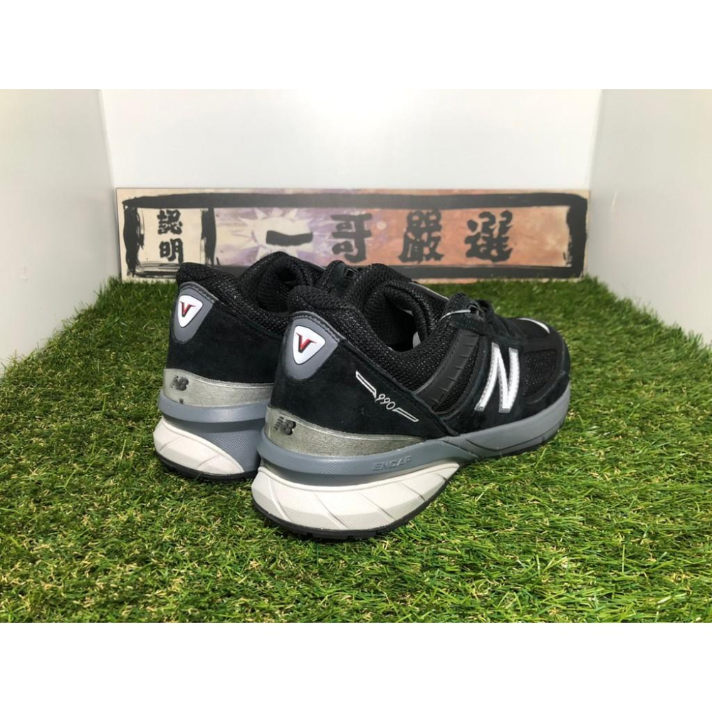 【一哥嚴選】M990BK5 NEW BALANCE 990 V5 黑 全黑 灰 麂皮 美製 復古 慢跑鞋 男女鞋-細節圖4