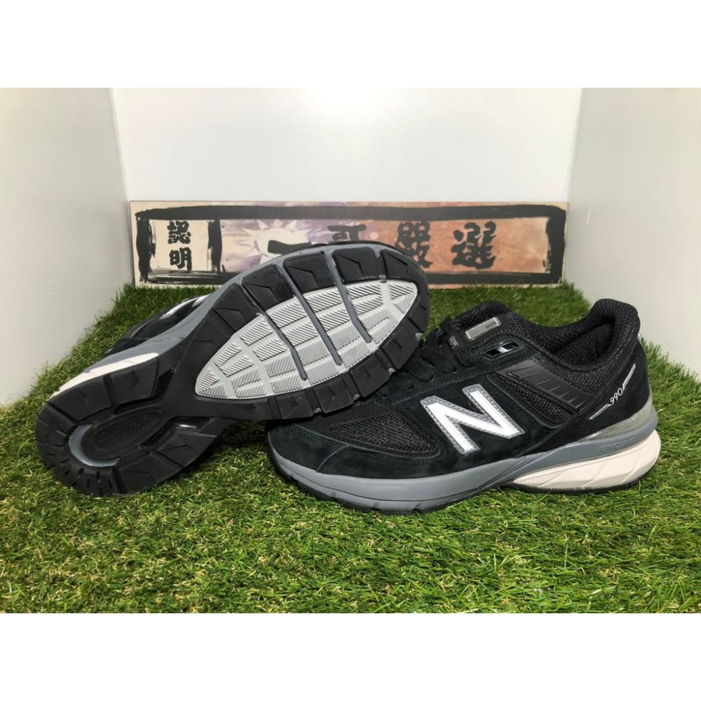 【一哥嚴選】M990BK5 NEW BALANCE 990 V5 黑 全黑 灰 麂皮 美製 復古 慢跑鞋 男女鞋-細節圖5