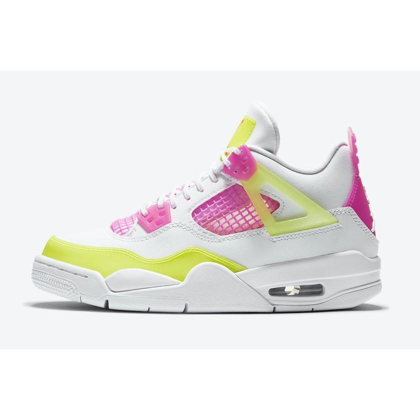 【一哥嚴選】Nike Air Jordan 4 GS “Lemon Venom”  螢光粉 籃球鞋 CV7808-100-細節圖2