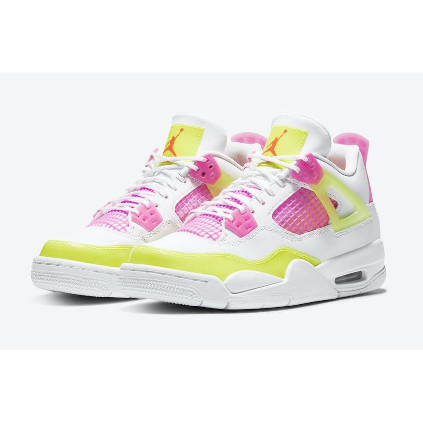 【一哥嚴選】Nike Air Jordan 4 GS “Lemon Venom”  螢光粉 籃球鞋 CV7808-100-細節圖3