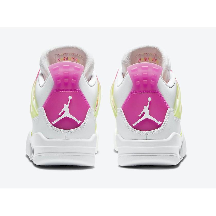 【一哥嚴選】Nike Air Jordan 4 GS “Lemon Venom”  螢光粉 籃球鞋 CV7808-100-細節圖4