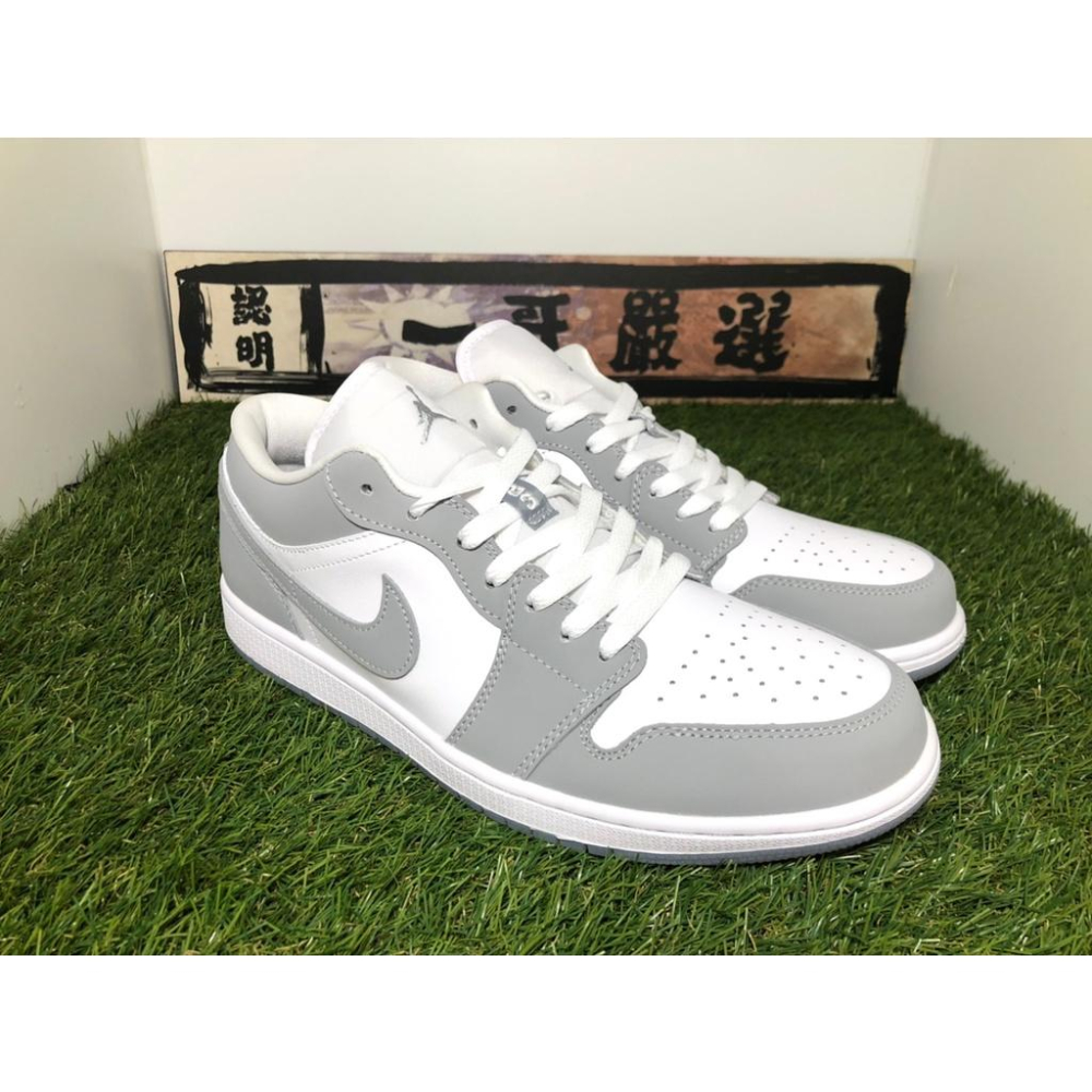 【一哥嚴選】NIKE Air Jordan 1 Low AJ1 白 灰 粉藍底 麂皮 麂皮 滑板鞋 DC0774-105-細節圖5